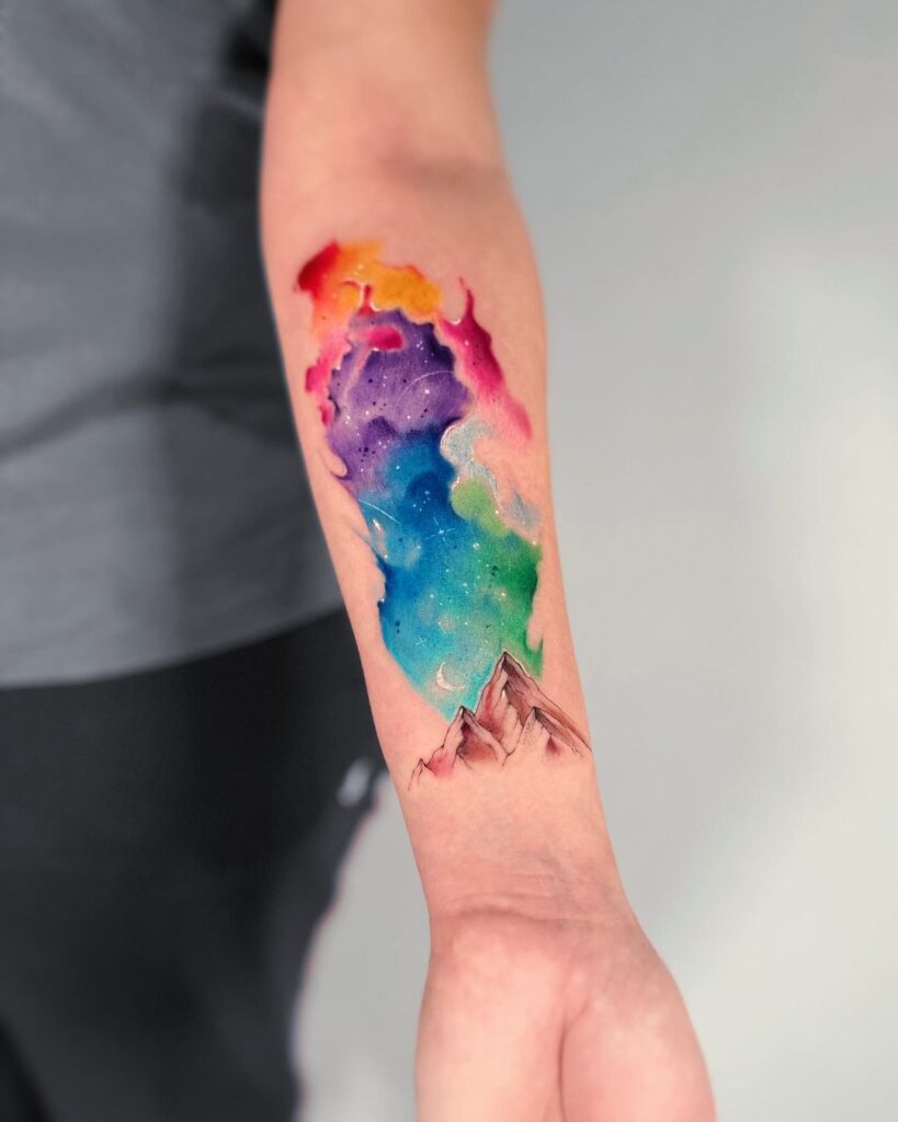Watercolor tattoo image