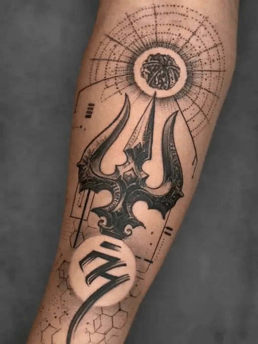 Shiva Trishool Tattoo